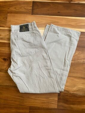 Lucky Brand Men’s Boot Cut Jeans in Light Tan